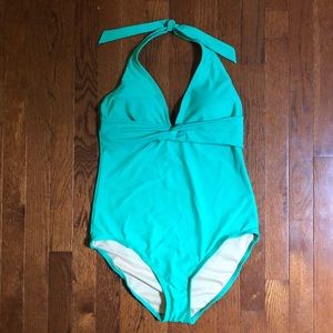 ☀️ Merona Green Halter Top 1pc Swimsuit